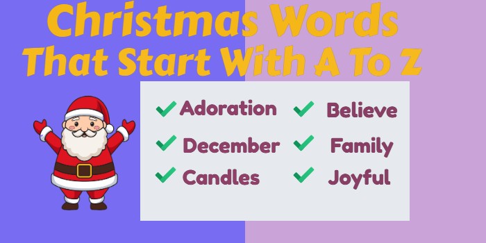 Christmas Words That Start With A To Z