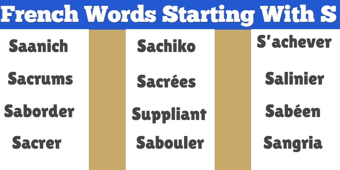 French Words Starting With S