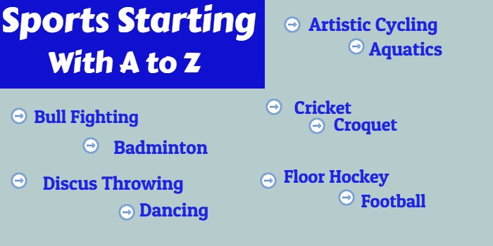 Sports Starting With A to Z (1)