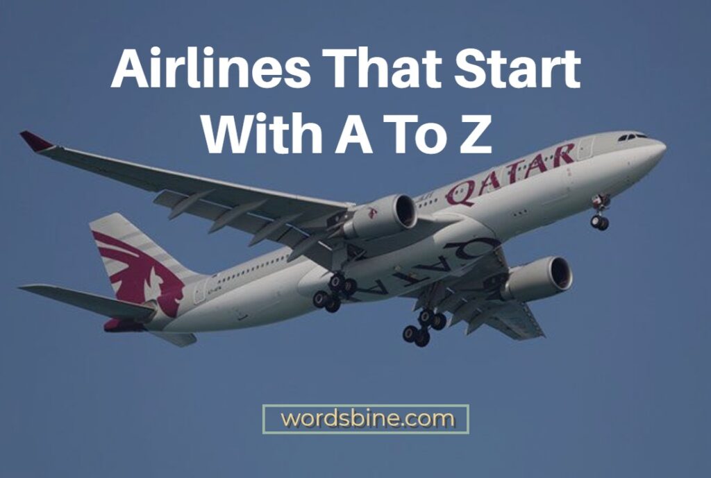 Airlines That Start With A To Z