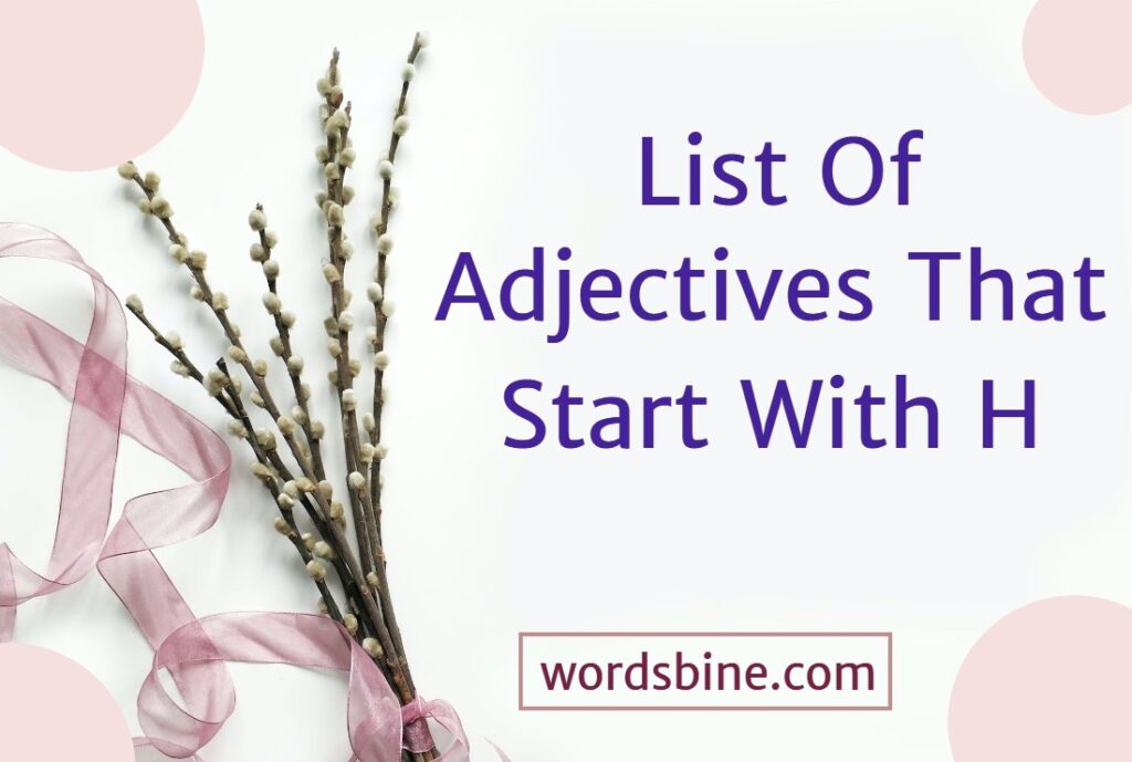 List Of Adjectives That Start With H