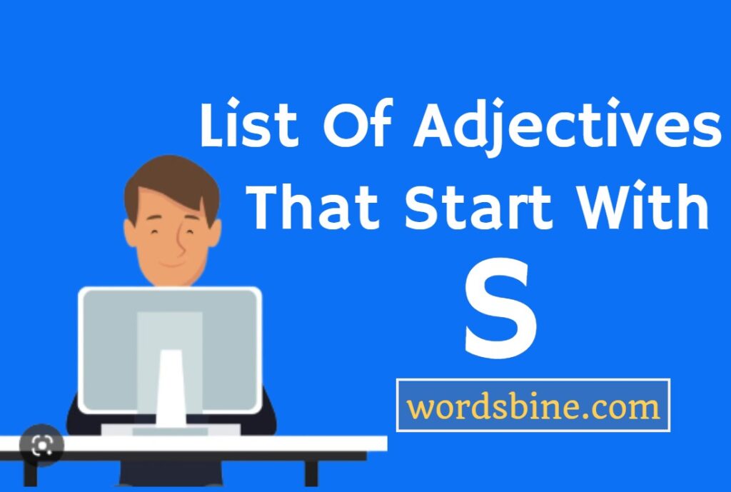 List Of Adjectives That Start With S