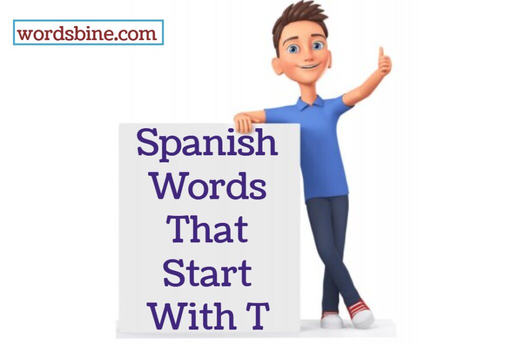 Spanish Words That Start With T