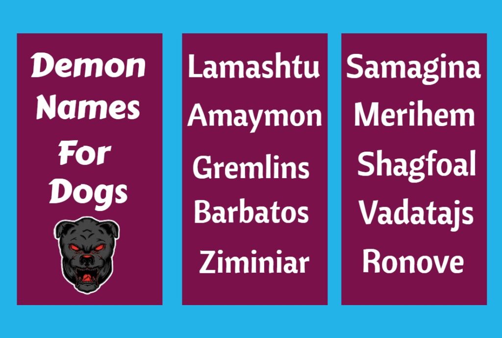 Demon Names For Dogs