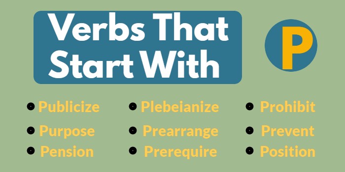 Verbs That Start With P