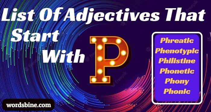 List Of Adjectives That Start With P