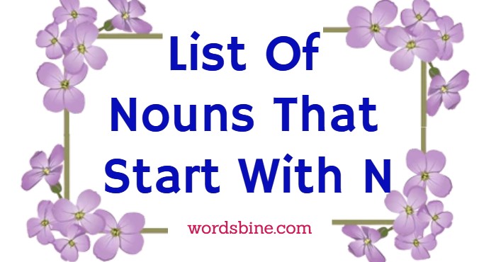 List Of Nouns That Start With N