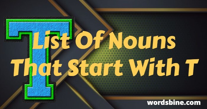 List Of Nouns That Start With T