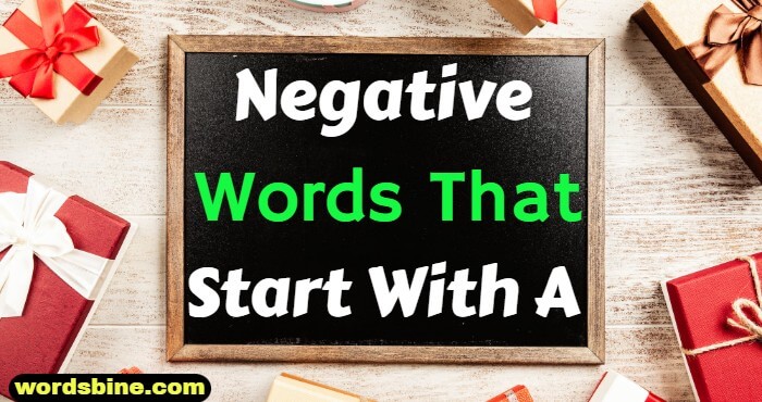 Negative Words That Start With A