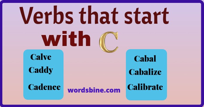 Verbs that start with C