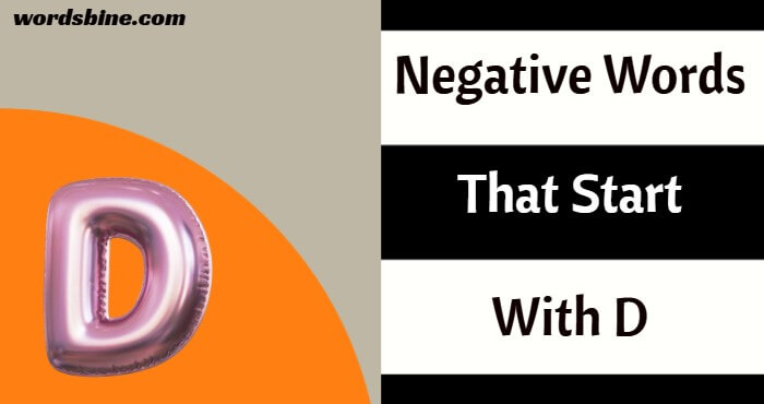 Negative Words That Start With D